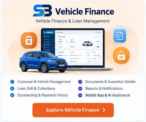 SB Vehicle Finance - Vehicle Finance and Loan Management Software